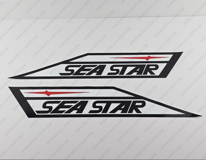 Sea Star Boat Logo Decal Set of 2 x 22.5"